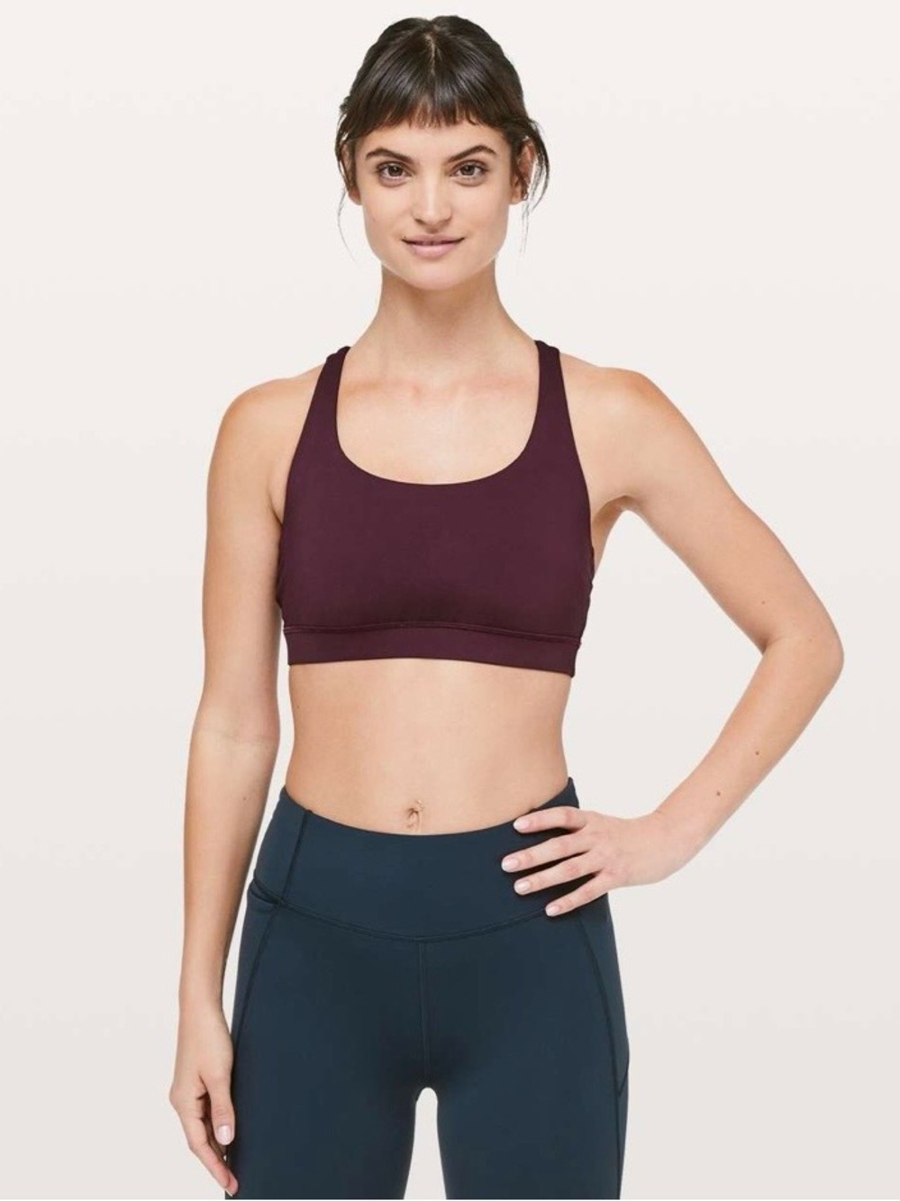 Lululemon Plum Racerback Energy Sports Bra